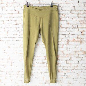 Lululemon Nulu and Crisscross Mesh Stirrup Tights Bronze Green Women's 14